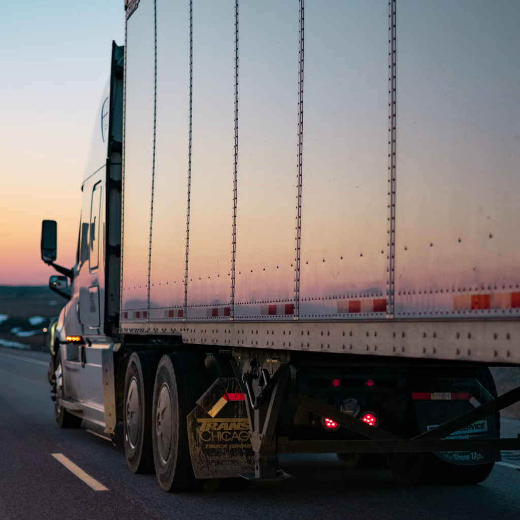 Truck driver reviewing paperwork